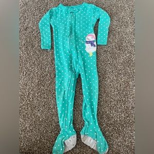 Teal polka dot onesie from Carters